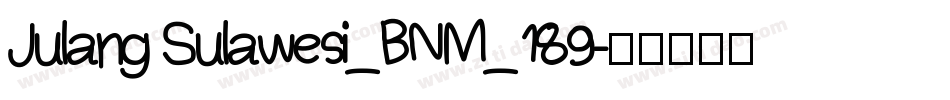 Julang Sulawesi_BNM_189字体转换
